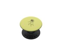 Abstract Botanical Sunflower Outline Design PopSockets Adhesive PopGrip