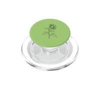 Abstract Botanical Sunflower Outline Design PopSockets PopGrip for MagSafe