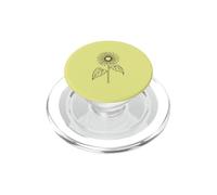 Abstract Botanical Sunflower Outline Design PopSockets PopGrip for MagSafe
