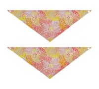 Abstract Bright Flowers seasonal dog bandanas Unique Shape Adjustable Fit Dog Breed Bib Cute Pet Accessories for Dogs Cats S