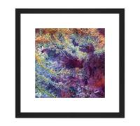 Abstract Bright Plant Roots 8X8 Inch Square Wooden Framed Wall Art Print Picture with Mount Artery8 Black One Size