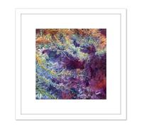 Abstract Bright Plant Roots 8X8 Inch Square Wooden Framed Wall Art Print Picture with Mount Artery8 White One Size