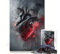 Abstract Broken Heart Teenagers 1000 Pieces Puzzle Serene Game Thick Material Pattern Assemble Night Activity (38x26cm)