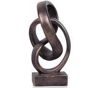 Abstract Bronze Rope Knot Statue, Geometric Decor, Living Room Coffee Table Bookshelf countertop Bronze Decor, Office Coffee Table entryway entryway Desktop Decor.