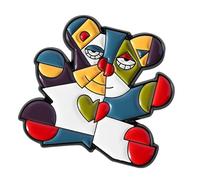 Abstract Brooch Featuring Animal and Floral Vibranting Color Designs Ideal for Enhancing Outfits on Various Occasions Unique Statement Alloy Brooch