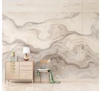 Abstract Brown Ink Wash Texture Marble Effect 3D Wallpaper Easy Install Feature Office Living Room Sofa Bedroom TV Background Wall Decoration-150cm×105cm