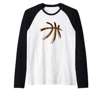 Abstract Brush Stroke Vintage Basketball Sport Fun Retro Raglan Baseball Tee