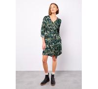 Abstract Brushstroke Shirt Mini Dress Apricot Green 10