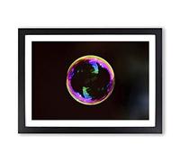 Abstract Bubble Framed Print | A2 Oak Framed Wall Art | Ready to Hang | Abstract Fantasy Picture | Living Room Bedroom Lounge Office