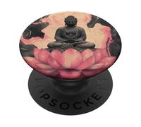 Abstract Buddha In Lotus Flower Spiritual Buddhism Buddhist PopSockets Adhesive PopGrip