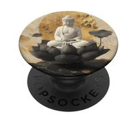 Abstract Buddha In Lotus Flower Spiritual Buddhism Buddhist PopSockets Adhesive PopGrip