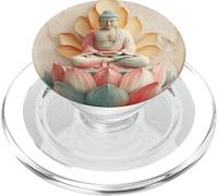 Abstract Buddha In Lotus Flower Spiritual Buddhism Buddhist PopSockets PopGrip for MagSafe