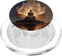 Abstract Buddha In Lotus Flower Spiritual Buddhism Buddhist PopSockets PopGrip for MagSafe