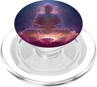 Abstract Buddha In Lotus Flower Spiritual Buddhism Buddhist PopSockets PopGrip for MagSafe
