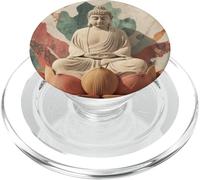 Abstract Buddha In Lotus Flower Spiritual Buddhism Buddhist PopSockets PopGrip for MagSafe