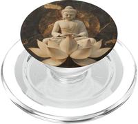 Abstract Buddha In Lotus Flower Spiritual Buddhism Buddhist PopSockets PopGrip for MagSafe