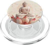 Abstract Buddha In Lotus Flower Spiritual Buddhism Buddhist PopSockets PopGrip for MagSafe