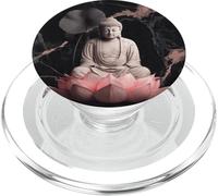 Abstract Buddha In Lotus Flower Spiritual Buddhism Buddhist PopSockets PopGrip for MagSafe