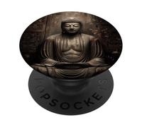 Abstract Buddha Lotus Flower Minimalistic Buddhism Buddhist PopSockets Adhesive PopGrip