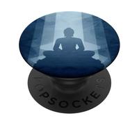 Abstract Buddha Lotus Flower Minimalistic Buddhism Buddhist PopSockets Adhesive PopGrip