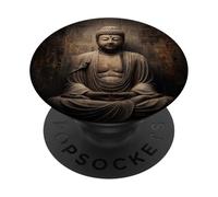 Abstract Buddha Lotus Flower Minimalistic Buddhism Buddhist PopSockets Adhesive PopGrip