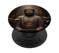 Abstract Buddha Lotus Flower Minimalistic Buddhism Buddhist PopSockets Adhesive PopGrip