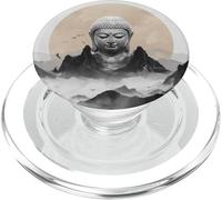Abstract Buddha Lotus Flower Minimalistic Buddhism Buddhist PopSockets PopGrip for MagSafe