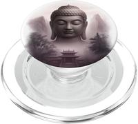 Abstract Buddha Lotus Flower Minimalistic Buddhism Buddhist PopSockets PopGrip for MagSafe