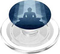 Abstract Buddha Lotus Flower Minimalistic Buddhism Buddhist PopSockets PopGrip for MagSafe