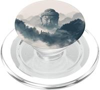 Abstract Buddha Lotus Flower Minimalistic Buddhism Buddhist PopSockets PopGrip for MagSafe