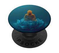 Abstract Buddha - Lotus Flower - Spiritual Buddhism Buddhist PopSockets Adhesive PopGrip