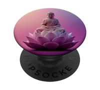 Abstract Buddha - Lotus Flower - Spiritual Buddhism Buddhist PopSockets Adhesive PopGrip