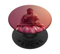 Abstract Buddha - Lotus Flower - Spiritual Buddhism Buddhist PopSockets Adhesive PopGrip