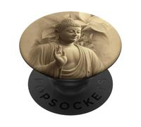 Abstract Buddha Lotus Flower Spiritual Buddhism Buddhist PopSockets Adhesive PopGrip