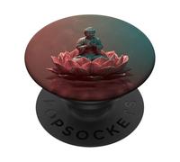 Abstract Buddha - Lotus Flower - Spiritual Buddhism Buddhist PopSockets Adhesive PopGrip