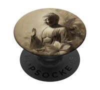 Abstract Buddha Lotus Flower Spiritual Buddhism Buddhist PopSockets Adhesive PopGrip