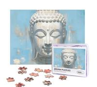 Abstract Buddha Puzzles 500 Pieces Personalized Jigsaw Puzzles Photos Puzzle with Storage Bag Challenging Picture Puzzle for Adults Home Decor Wedding (52x38 CM)