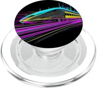 Abstract Bullet Train Cyberpunk Speed Rail Railfan PopSockets PopGrip for MagSafe