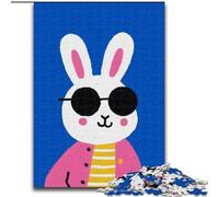 Abstract Bunny Adult Jigsaw Puzzles 1000 Pieces, Staycation Kill Time Every Piece Is Unique - Challenging Family Fun Game (size 26x38cm)