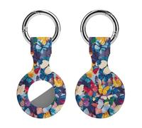 Abstract Butterflys Pattern Full Protective Cover Case with Keyring Silicone Skin