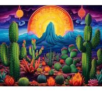 Abstract Cactuss Tree Posters - Fun Art Puzzle - Stress Relief Games For Family - Adults Challenge Toys - Jigsaw 1000 Pieces Gifts - Kw399Zk