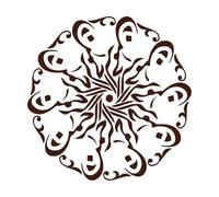 Abstract Calligraphy Random Arabic Letters no Specific Meaning in English Fine Carving Decals 42x42cm Tattoo Culture Coffee