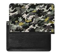 Abstract Camouflage Passport Holder Passport Cover Protector Essentials with Credit Card Slots for Women Men