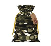 Abstract Camouflage Print Stylish Drawstring Pouches,Reusable Drawstring Gift Bags,Perfect For Holiday And Party
