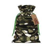 Abstract Camouflage Print Stylish Drawstring Pouches,Reusable Drawstring Gift Bags,Perfect For Holiday And Party