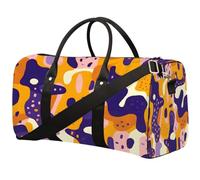 Abstract Camouflage Spots Foldable Travel Duffle Bag Waterproof Sports Gym Bag with Shoulder Straps