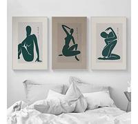 Abstract Canvas Art Painting French Henri Matisse Green Nude Body Posters Hd Print Wall Picture For Living Room Home Decor 30x40cm-3Pieces Frameless