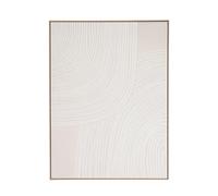 Abstract Canvas - Natural & White with Natural Frame