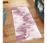 Abstract Carpet Runner for Bedroom Kitchen Non Slip Pink 60x160CM Home Decor Non Slip Washable Runners for Corridor Hallway