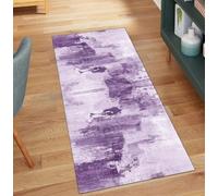 Abstract Carpet Runner for Bedroom Kitchen Non Slip Purple 70x800CM Home Decor Non Slip Washable Runners for Corridor Hallway